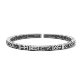 Pulseira Masculina Retrô Gravada - Vista Elegance